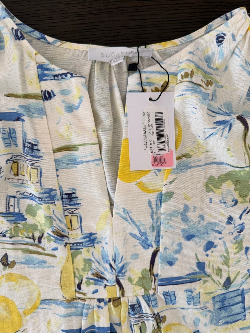 Sugarlips Amalfi Lemon Print Blouse and Short Outfit - Picture 6 of 8